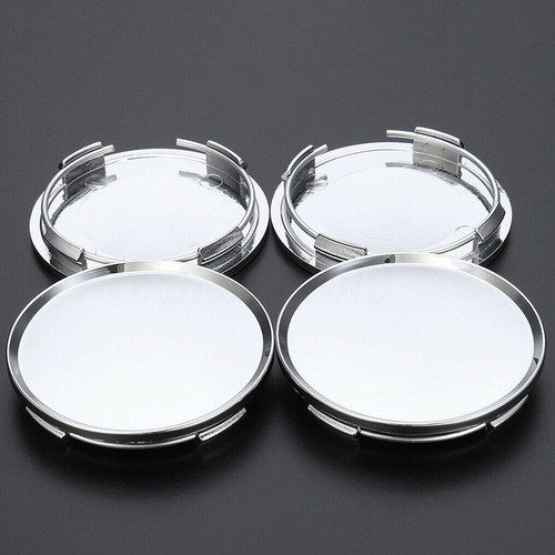 4pcs 63mm chrome abs - chrome, plastic
