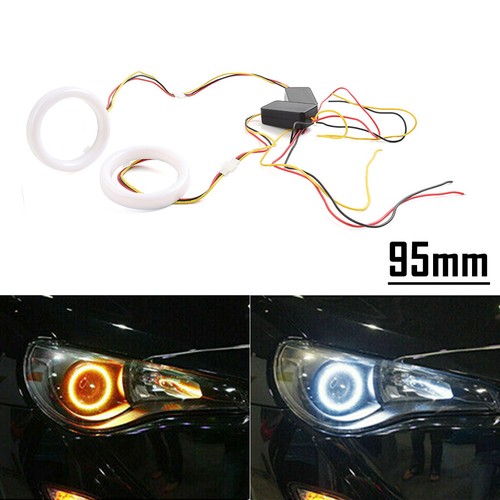2pc 95mm white amber - white,