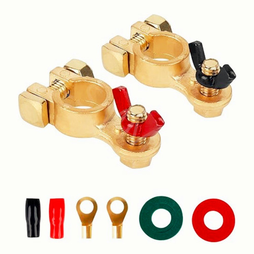 Solid brass battery - solid, terminal