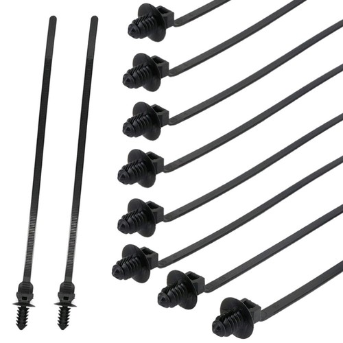 10x black cable zip ties - ties, 210mm