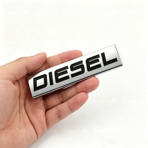 Metal chrome diesel logo - 3d,
