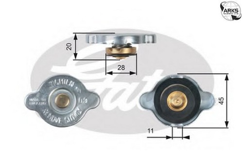 Gates radiator cap rc124 - radiator,