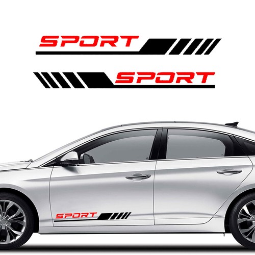 Pair car door side sport - side,